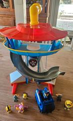 Paw Patrol hoofdkwartier/uitkijktoren met politieauto etc., Ophalen, Gebruikt