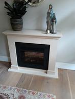 Natuurstenen Schouw met Elektrische Kachel - 120cm, Ophalen, Vrijstaande haard, Elektrische haard