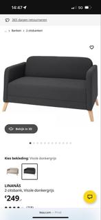 IKEA LINANÄS 2-zitsbank - Donkergrijs, Huis en Inrichting, Banken | Sofa's en Chaises Longues, Ophalen, Gebruikt, Tweepersoons