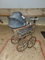Hout met metalen poppenwagen, Antiek en Kunst, Antiek | Speelgoed, Ophalen of Verzenden