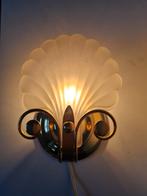 Art Nouveau Deknudt Murano Schelp Wandlamp verguld brons, Huis en Inrichting, Lampen | Wandlampen, Ophalen of Verzenden, Gebruikt