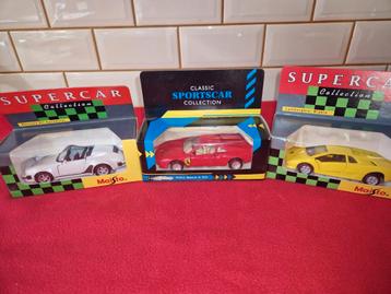 3 mooie supercars nieuw in doos  beschikbaar voor biedingen
