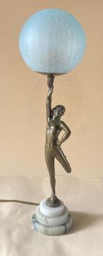 Frans Art-Deco brons tafellampje, Antiek en Kunst, Ophalen of Verzenden