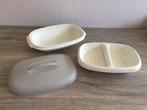 NIEUWSTAAT serveerwonder van TUPPERWARE schaal met vergiet, Ophalen of Verzenden, Zo goed als nieuw, Schaal