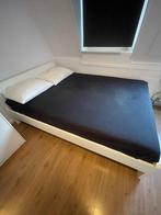 Wit ikea bed twijfelaar + matras 140cm, Ophalen, Wit, Tweepersoons, 140 cm