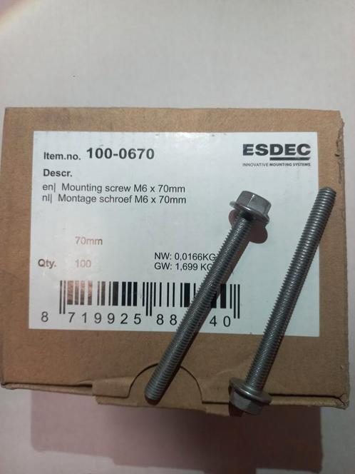 Моntage schroef.  Esdec 100-0655  M6*55mm, Doe-het-zelf en Verbouw, IJzerwaren en Bevestigingsmiddelen, Zo goed als nieuw, Overige typen