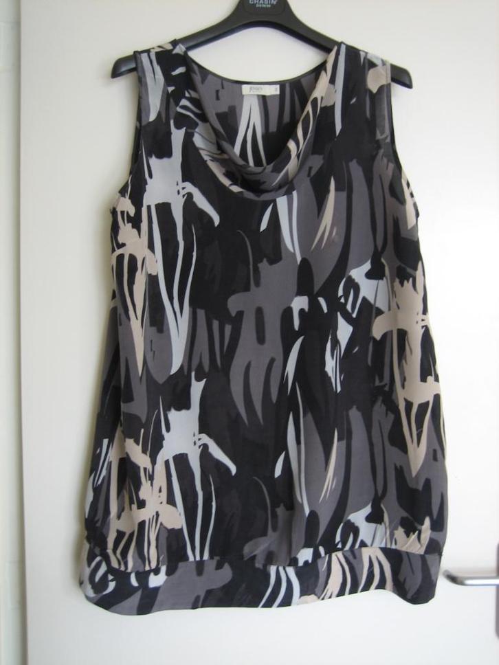 Zuiver zijden tuniek met watervalhalslijn JENSEN 44 snazzeys, Kleding | Dames, Blouses en Tunieken, Nieuw, Maat 42/44 (L), Zwart