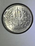 Oostenrijk, zilveren 1 Corona 1915 prachtig, Zilver, Oostenrijk, Losse munt, Verzenden