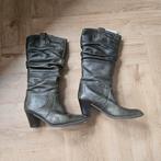 Dames  cowboylaarzen groen leder Manfield Zgan, Hoge laarzen, Ophalen of Verzenden, Zo goed als nieuw, Manfield