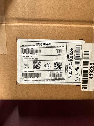 Allen & Heath SQ Waves kaart - M-SQ-WAVES3-A beschikbaar voor biedingen