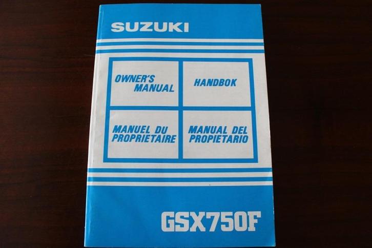 Suzuki GSX750F 1991 motorcycle owner's manual GSX 750 F, Motoren, Handleidingen en Instructieboekjes, Suzuki, Ophalen of Verzenden