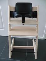 Stokke Tripp Trapp kinderstoel met zwarte babyset en gliders, Ophalen, Gebruikt, Meegroeistoel, Stoelverkleiner