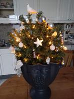 Prachtige grote bloempot/vaas met takken en lichtjes, Zo goed als nieuw