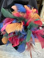 Grote handgemaakte broche veren in diverse kleuren, Sieraden, Tassen en Uiterlijk, Broches, Ophalen of Verzenden, Nieuw, Overige kleuren