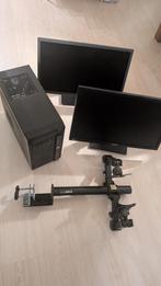 Computer Set – i5 Desktop + 2 Monitoren + Beugel, Computers en Software, Desktop Pc's, Ophalen, 256 GB, Zelf gebouwde pc, Zo goed als nieuw