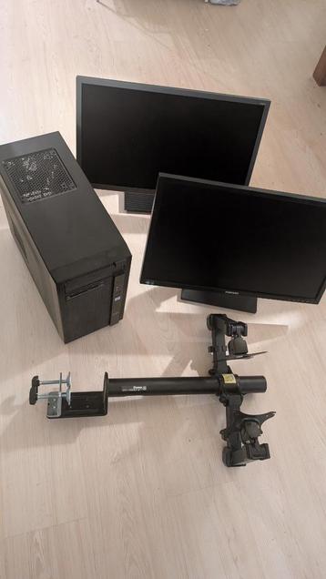 Computer Set – i5 Desktop + 2 Monitoren + Beugel beschikbaar voor biedingen