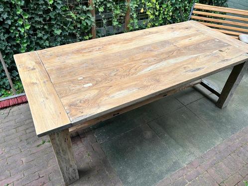 Teakhouten Eettafel Landelijke Stijl, Huis en Inrichting, Tafels | Eettafels, Gebruikt, 100 tot 150 cm, 150 tot 200 cm, Vijf personen of meer