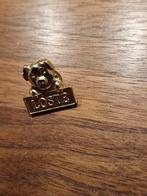 V 459 Goudkleurig 'LOSTE' Varkens Pin, Verzamelen, Speldjes, Pins en Buttons, Ophalen of Verzenden, Gebruikt