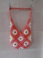 Handgemaakte gehaakte tas met bloemen, Ophalen of Verzenden, Nieuw, Roze, Schoudertasje