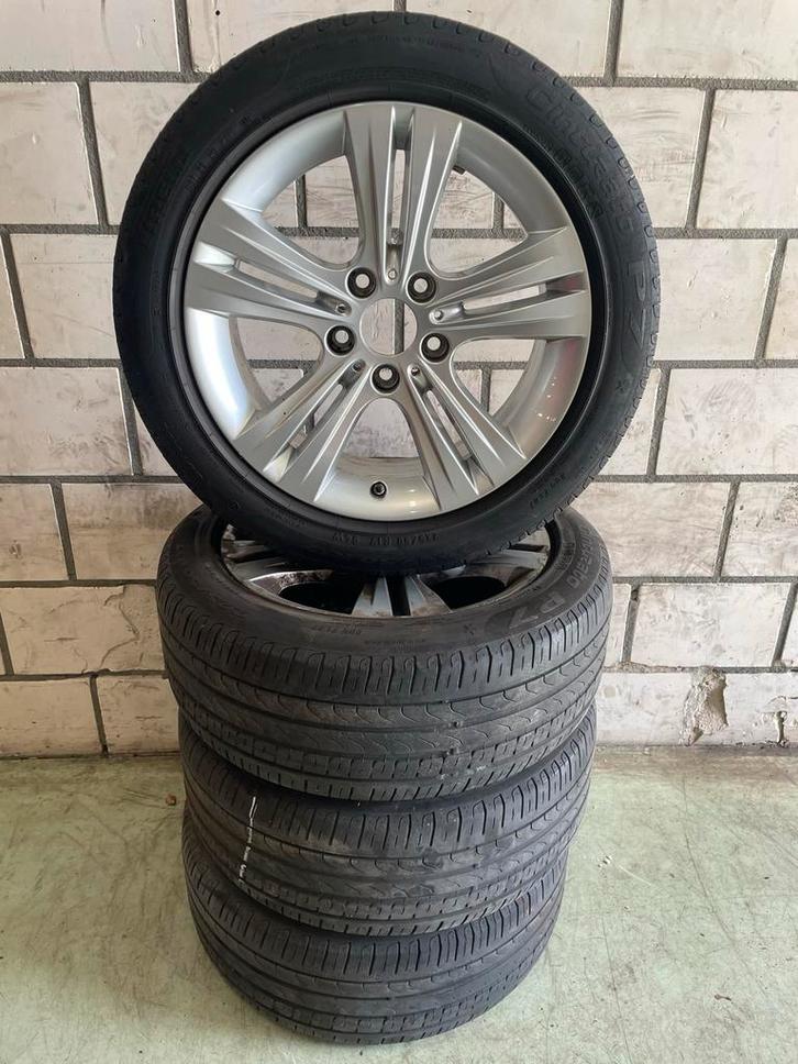 BMW 3 Serie Velgen met pirelli Zomerbanden, Auto-onderdelen, Banden en Velgen, Banden en Velgen, Zomerbanden, 17 inch, 225 mm
