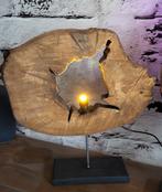 Boomstam Schijf Lamp Ornament, Huis en Inrichting, Lampen | Vloerlampen, Rustiek, Nieuw, Ophalen of Verzenden, Minder dan 100 cm