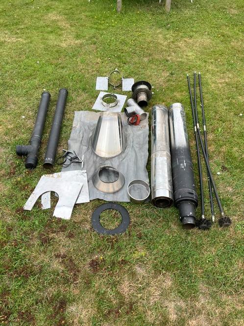 Complete rookgas afvoer voor pelletkachel 4 meter, Huis en Inrichting, Kachels, Gebruikt, Vrijstaand, Pelletkachel, Hout, Ophalen