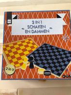2 in 1 Schaken en Dammen, Hobby en Vrije tijd, Gezelschapsspellen | Bordspellen, Ophalen of Verzenden, Zo goed als nieuw