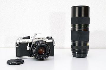 Pentax ME Super + Pentax 50mm lens + Chinon zoom lens + batt beschikbaar voor biedingen