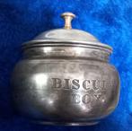 vintage koekjes trommel koper met tin legering Biscuit Box, Ophalen of Verzenden, Gebruikt, Koek(jes)