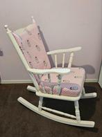 Witte Schommelstoel met Kussen, Ophalen, Hout, Wit, Eén