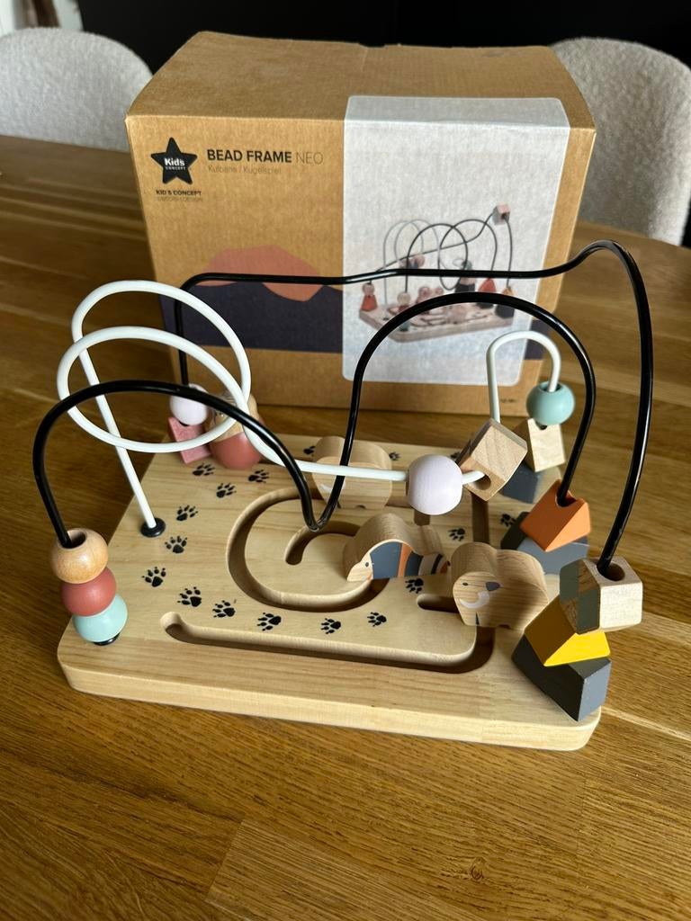 Kids concept spelbaan met kralen NEO, Kinderen en Baby's, Speelgoed | Houten speelgoed, Ophalen of Verzenden, Zo goed als nieuw