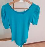 Turquoise Bodysuit met Pofmouwen – Maat M, Kleding | Dames, Tops, Maat 38/40 (M), Blauw, Nieuw, Ophalen of Verzenden