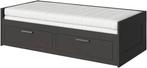 Brimnes bed - Ideaal voor kleine ruimtes!, Ophalen, 90 cm, Eenpersoons, Zwart