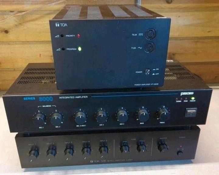 Toa a-506a , paso ax-3060 , toa vp-1060b div. Versterkers, Audio, Tv en Foto, Professionele Audio-, Tv- en Video-apparatuur, Gebruikt