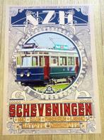 NZH de Blauwe Tram HTM Scheveningen Deco Poster Print, Verzamelen, Spoorwegen en Tramwegen, Verzenden, Nieuw, Tram, Overige typen