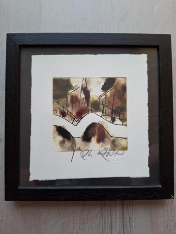 Mark Raven 'Brug3' origineel & handtekening Amsterdam Art beschikbaar voor biedingen