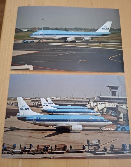 Foto's van KLM vliegtuigen Schiphol 1990, Verzamelen, Luchtvaart en Vliegtuigspotten, Nieuw, Kaart, Foto of Prent, Ophalen of Verzenden