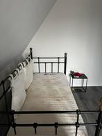 Bedbank, Gebruikt, 90 cm, Eenpersoons, Zwart