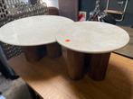 Salontafel xavi 90 of 60 cm travertin mangohput bkeus hoge k, Huis en Inrichting, Tafels | Salontafels, Ophalen, 50 tot 100 cm