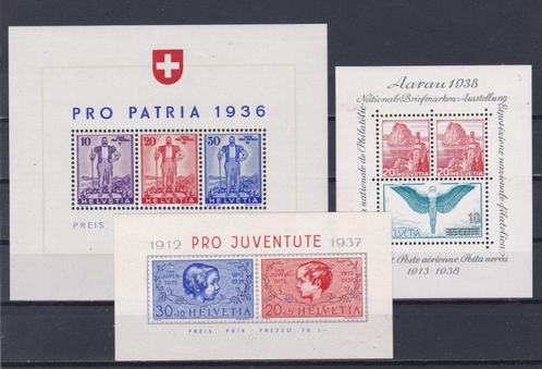 Zwitserland, kavel blokken 1936-1945 postfris. Top!, Postzegels en Munten, Postzegels | Europa | Zwitserland, Postfris, Ophalen of Verzenden