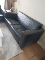Leer  2/2,5 zits antraciet bank177x084  ,ik heb er 2, Huis en Inrichting, Gebruikt, 150 tot 200 cm, Tweepersoons, Ophalen of Verzenden