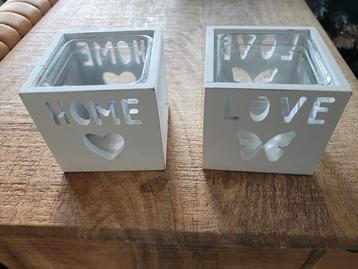 2 kaarsenhouders (waxinelichten) beschikbaar voor biedingen