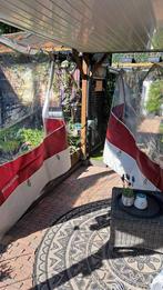 Caravanluifel, Ophalen, Gebruikt