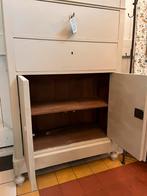 Antieke Engelse ladekast met marmerblad, beige, hout, Hoofdstraat 15 de steeg, Ophalen of Verzenden, Minder dan 100 cm, Il fienile