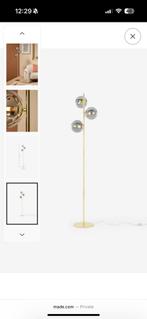 MADE Globe Floor Light in Grey/Brass, Huis en Inrichting, Lampen | Vloerlampen, Ophalen of Verzenden, Zo goed als nieuw, 150 tot 200 cm