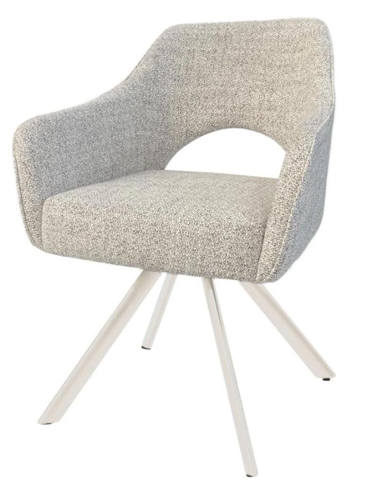Eetkamerstoel 'Helen' Sand | Draaibare Eetkamerstoel met Arm, Huis en Inrichting, Stoelen, Nieuw, Vijf, Zes of meer stoelen, Metaal