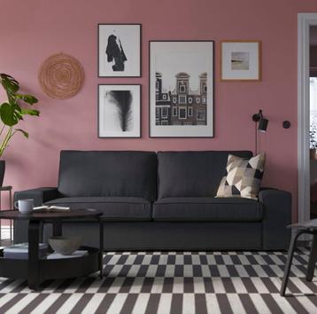 Kivik 3 zitsbank met voetenbank/poef, Antaraciet van IKEA - afbeelding 4