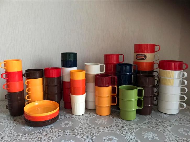 MEPAL beker soepkom kop schotel vintage, Caravans en Kamperen, Kampeeraccessoires, Gebruikt, Ophalen of Verzenden