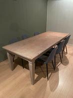 Eikenhouten Eettafel met 6 Stoelen, Huis en Inrichting, Tafels | Eettafels, Ophalen, Gebruikt, 100 tot 150 cm, Eikenhout