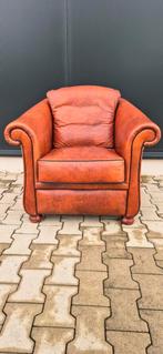 Leren club stoel, Ophalen of Verzenden